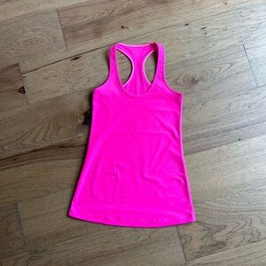 Lululemon Cool Racerback Tank Bold Pink Size 6 EUC